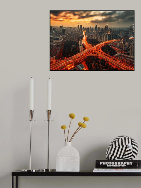 Explosive Shanghai Poster och Canvastavla