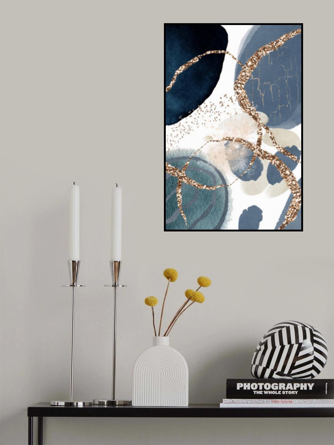 Denim Blue Poster och Canvastavla