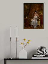 LADY ADORNING HAIR Poster och Canvastavla