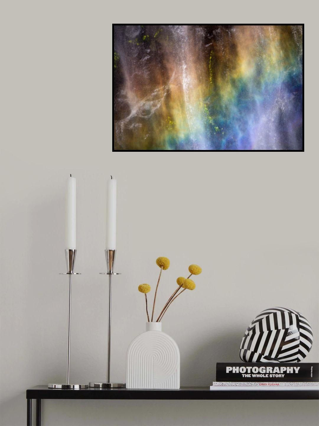 A rainbow in a waterfall Poster och Canvastavla