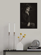 Portrait with Hat Poster och Canvastavla