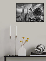 Jute straws - men at work Poster och Canvastavla