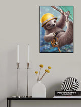 SLOTH CONSTRUCTION WORKER Poster och Canvastavla