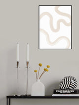 Beige Brush Stroke Poster No.2 Poster och Canvastavla