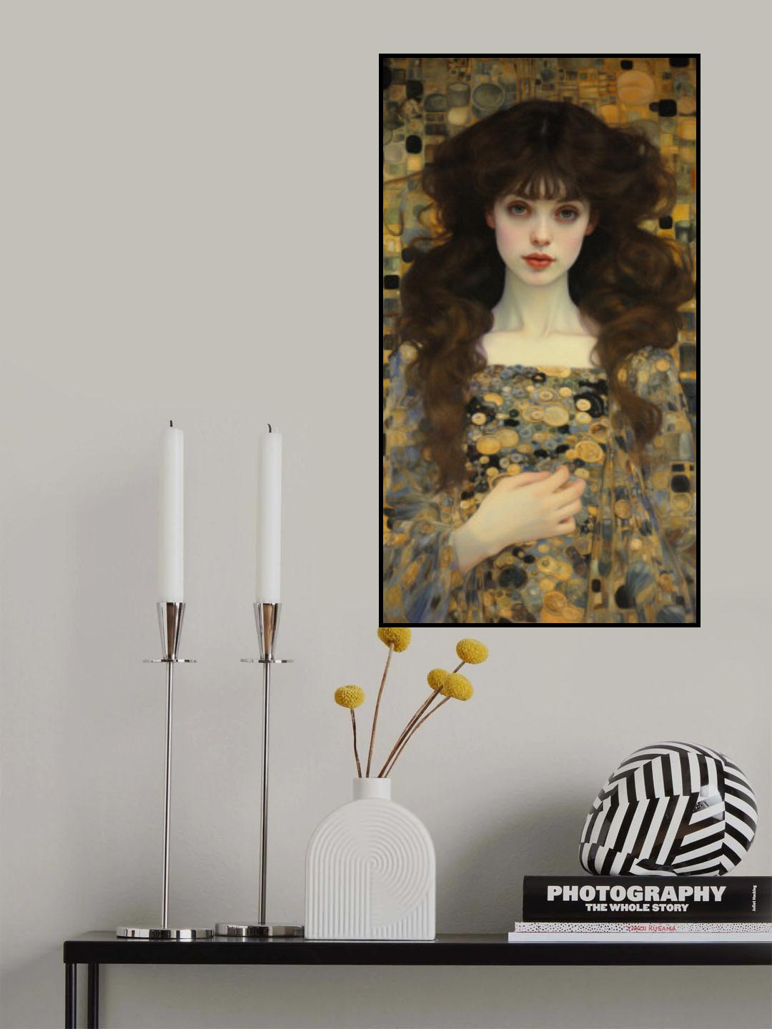 Barbie Von Gustav Klimt 1 Poster och Canvastavla