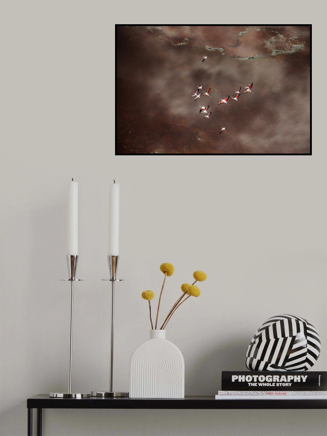fly over the colorful lake Poster och Canvastavla