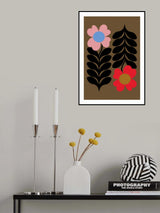 Flowers Gold Poster och Canvastavla