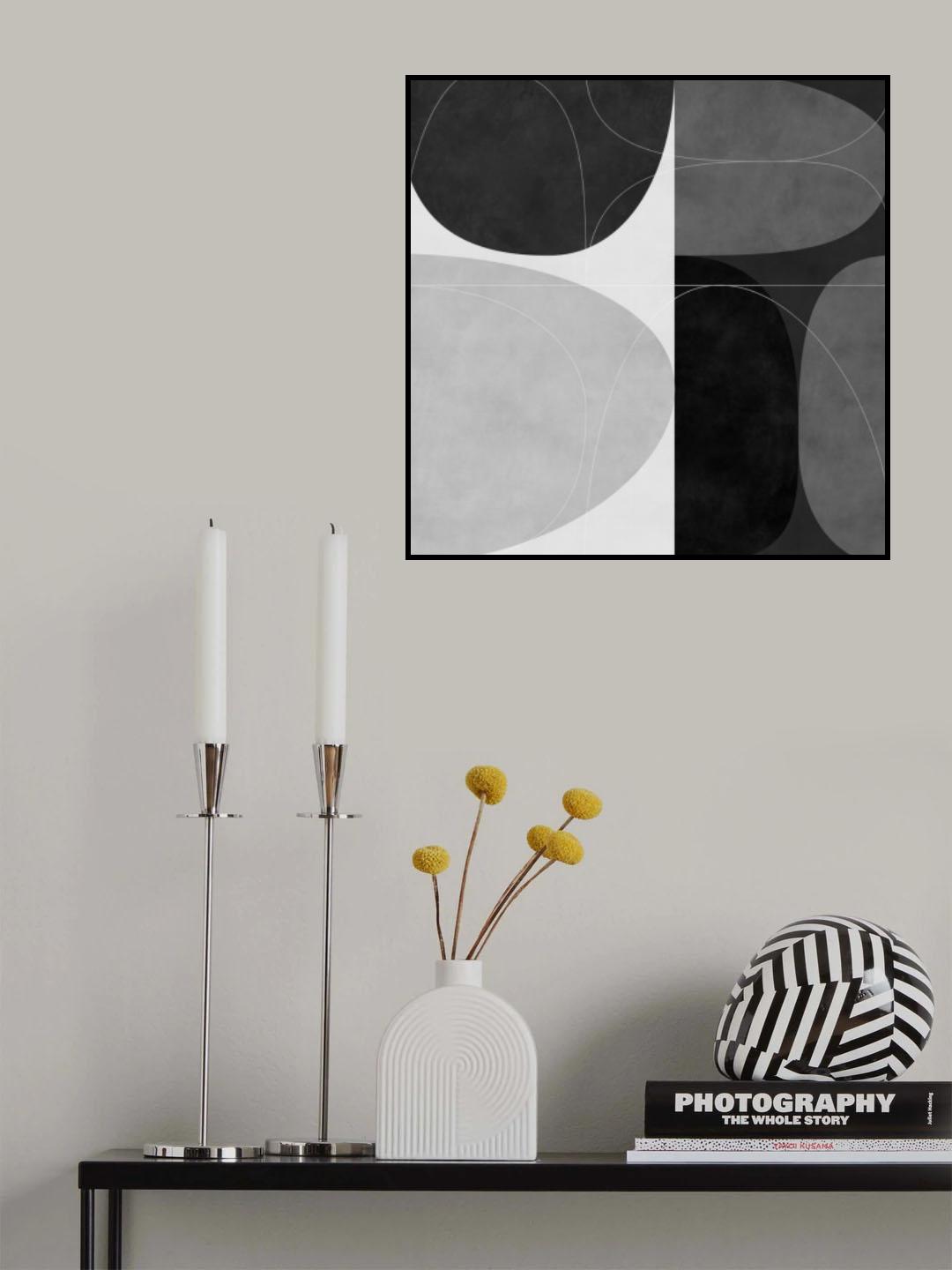 Shapesbw2 Kopie Poster och Canvastavla