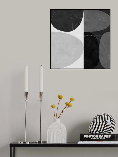 Shapesbw2 Kopie Poster och Canvastavla