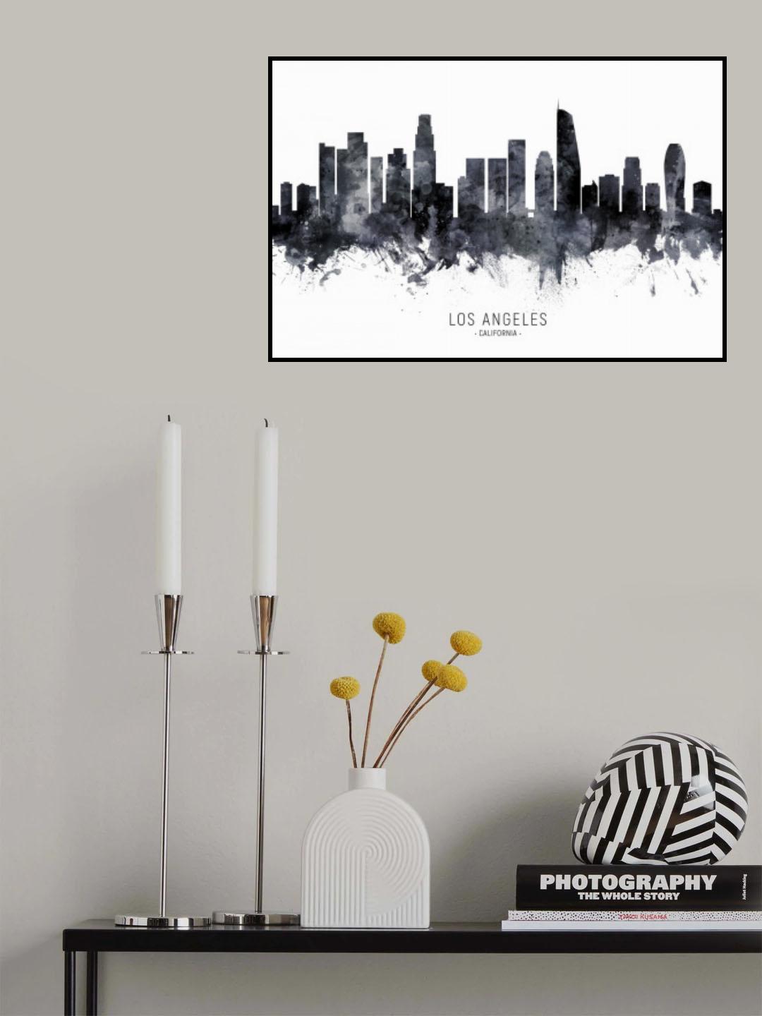 Los Angeles California Skyline Poster och Canvastavla