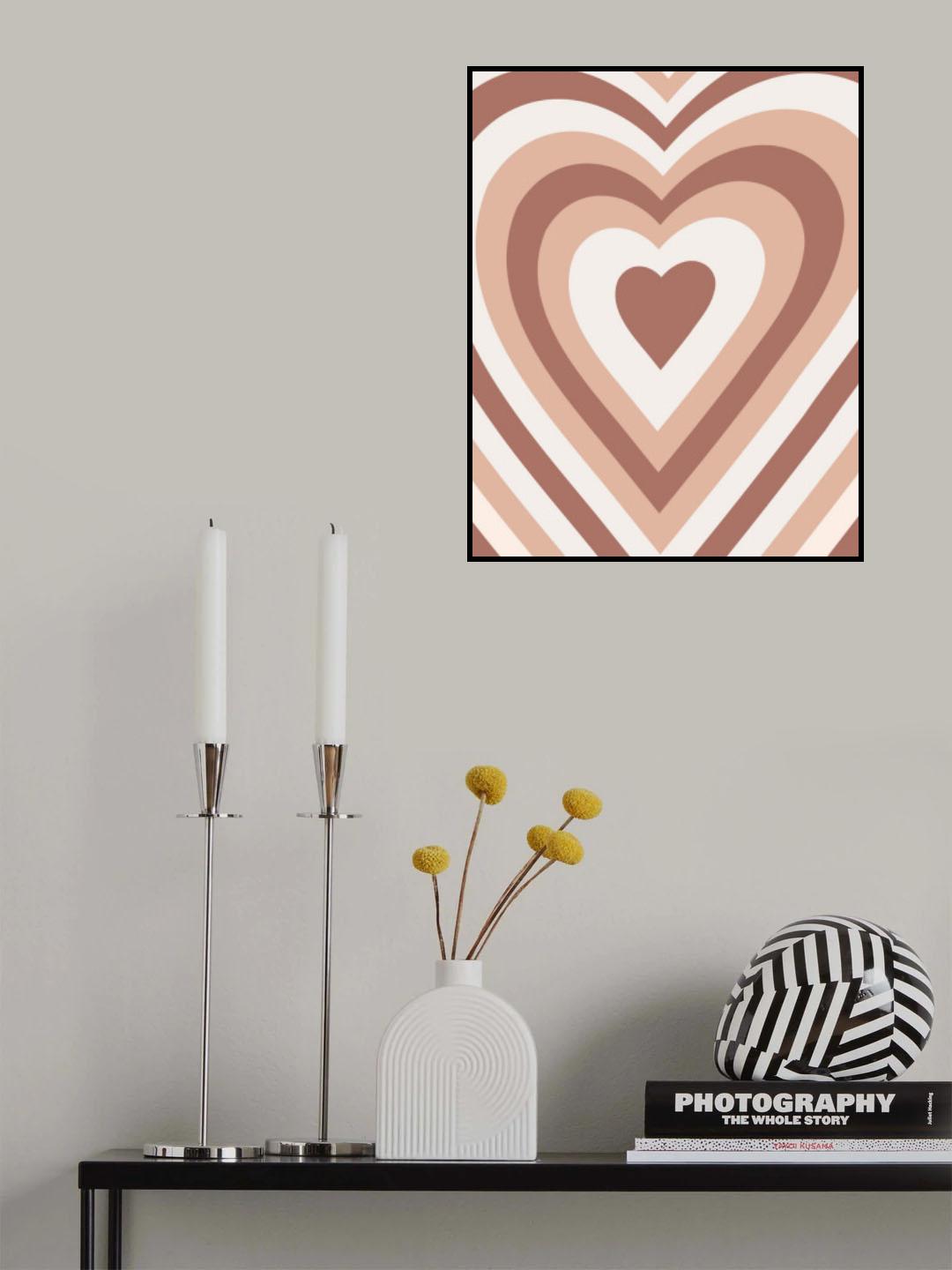 Hearts Radiate Poster och Canvastavla