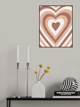 Hearts Radiate Poster och Canvastavla