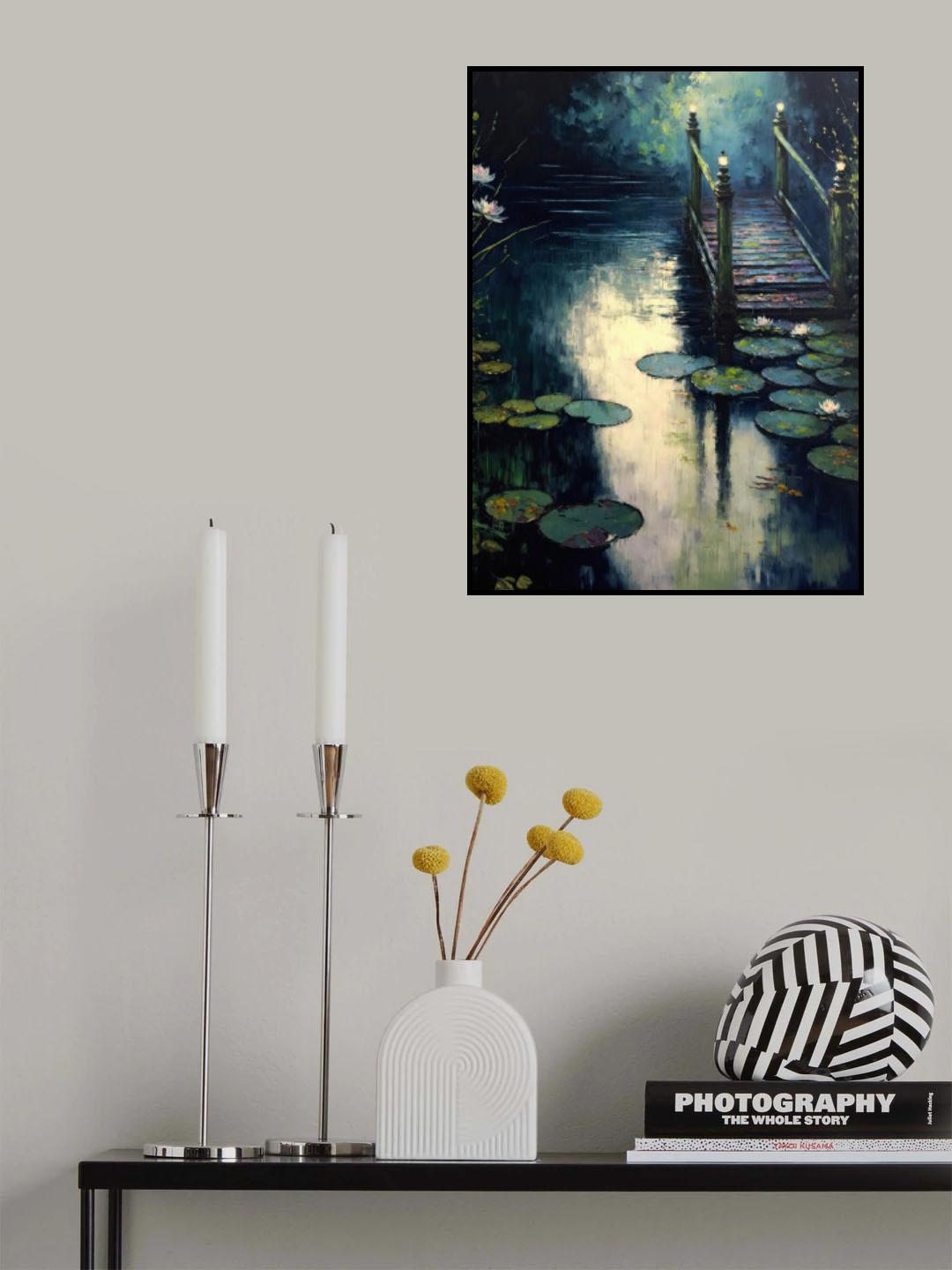 Footbridge By The Water Poster och Canvastavla