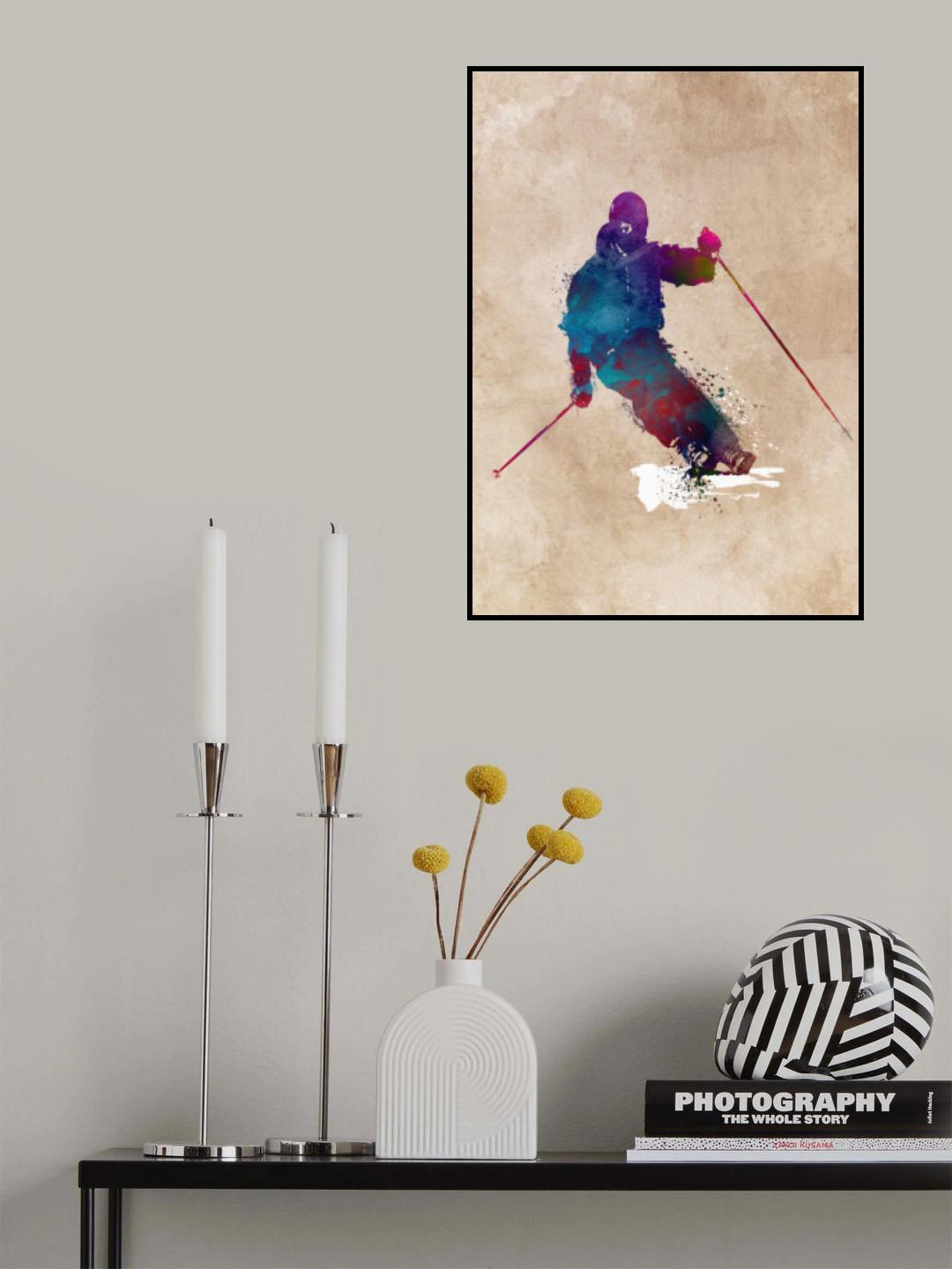 Ski Sport Art 1 Poster och Canvastavla