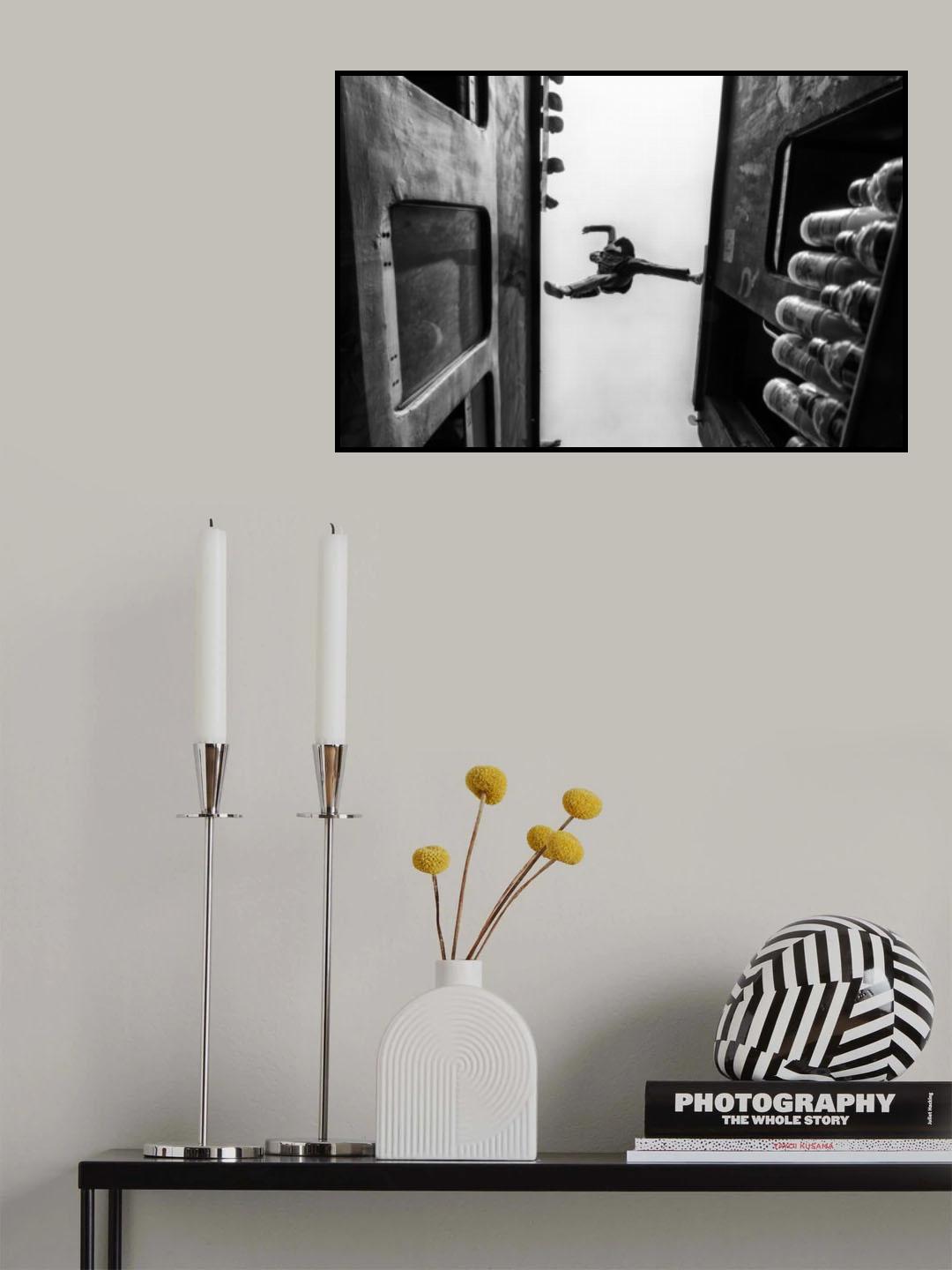 Jump one train to another train Poster och Canvastavla