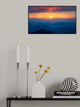 Ethereal Dawn Over Blue Ridge Poster och Canvastavla