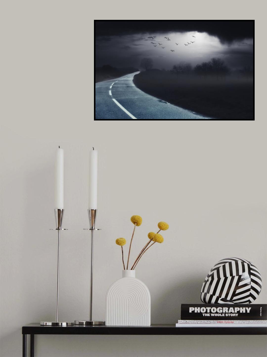 Lighting Blue Poster och Canvastavla
