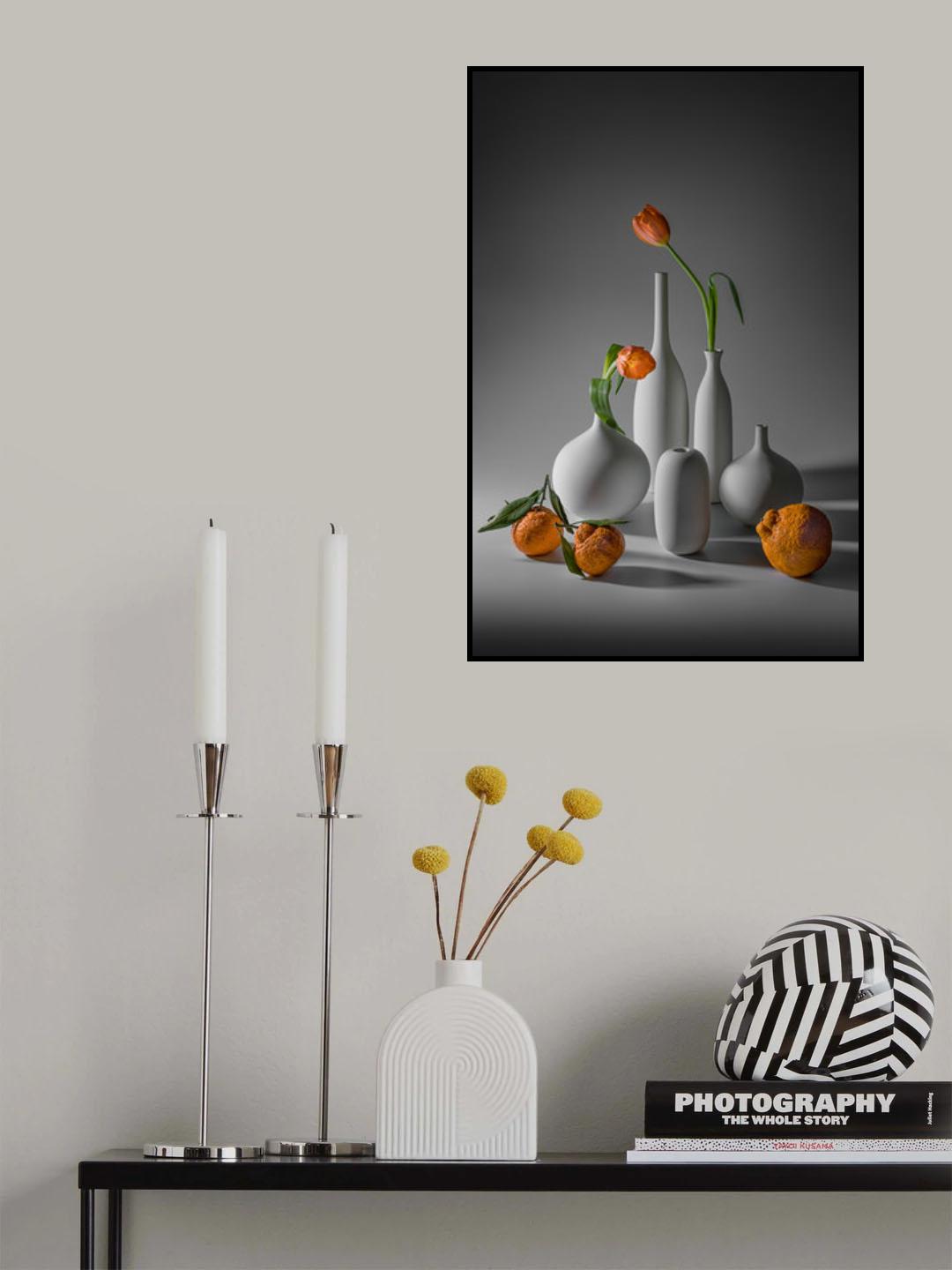 Tulip and Mandarin Orange Poster och Canvastavla
