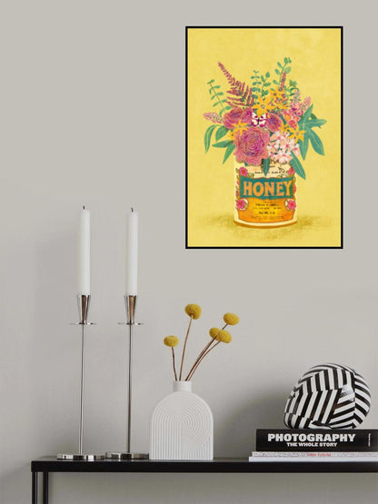 Flowers In a vintage Honey Can