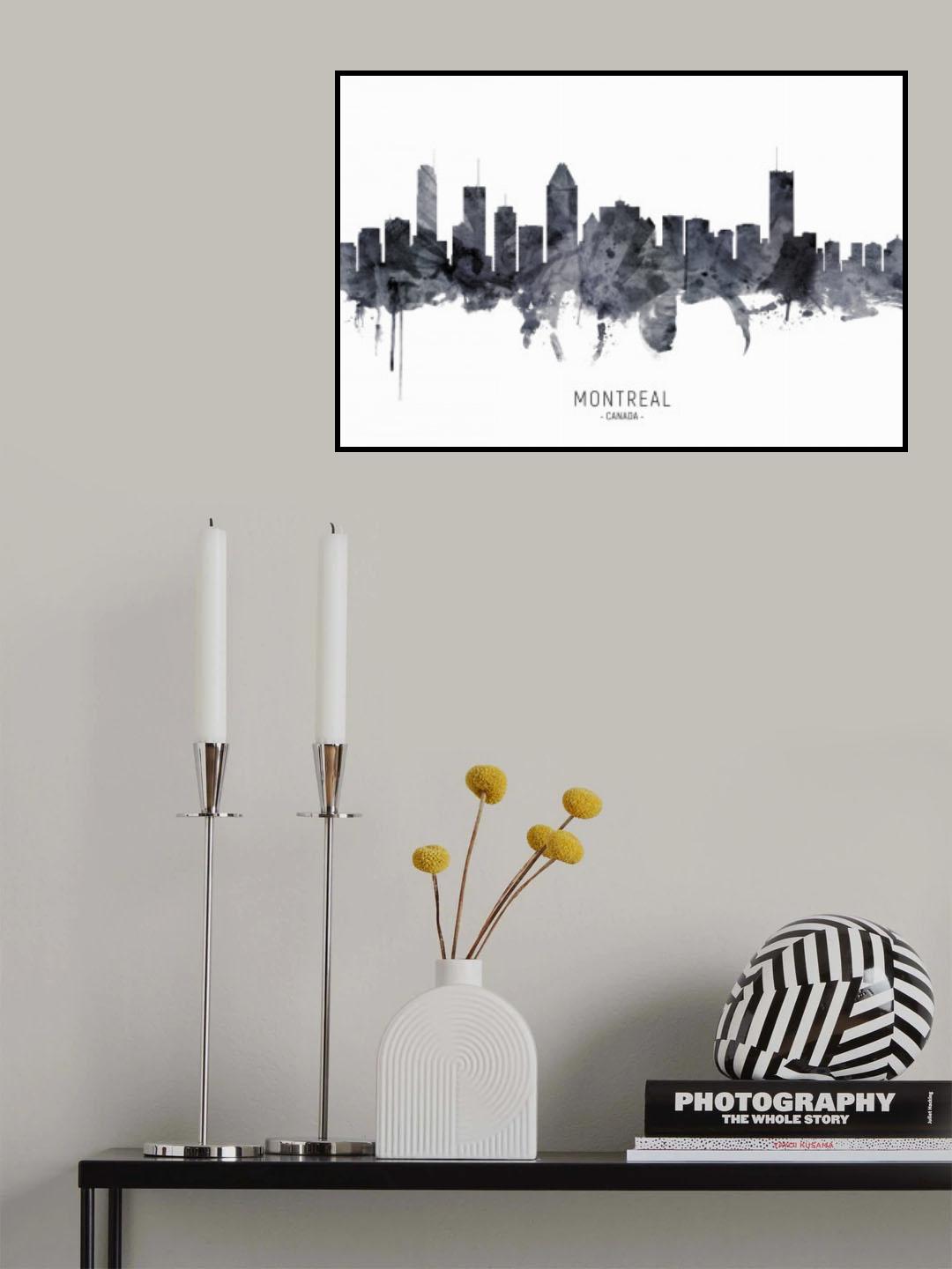 Montreal Canada Skyline Poster och Canvastavla