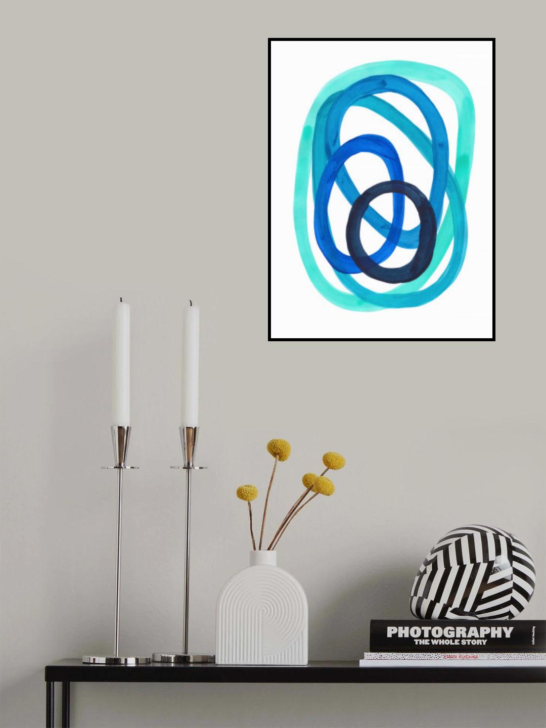 Ocean Spirals Poster och Canvastavla