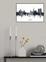 Prague Czech Republic Skyline Poster och Canvastavla