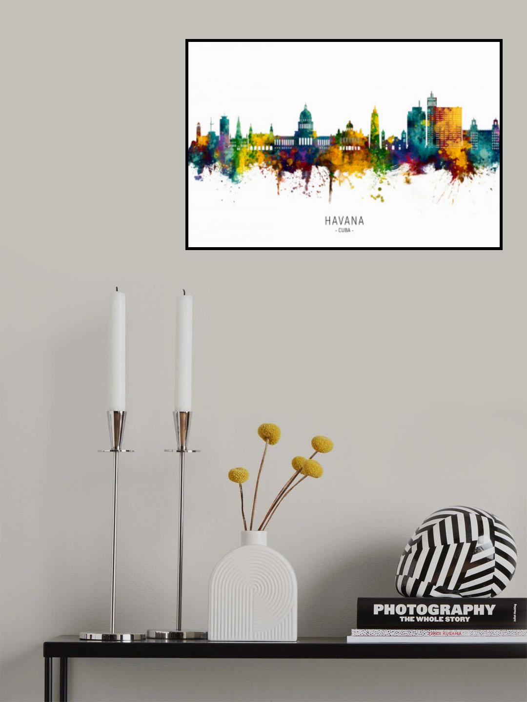 Havana Cuba Skyline Poster och Canvastavla