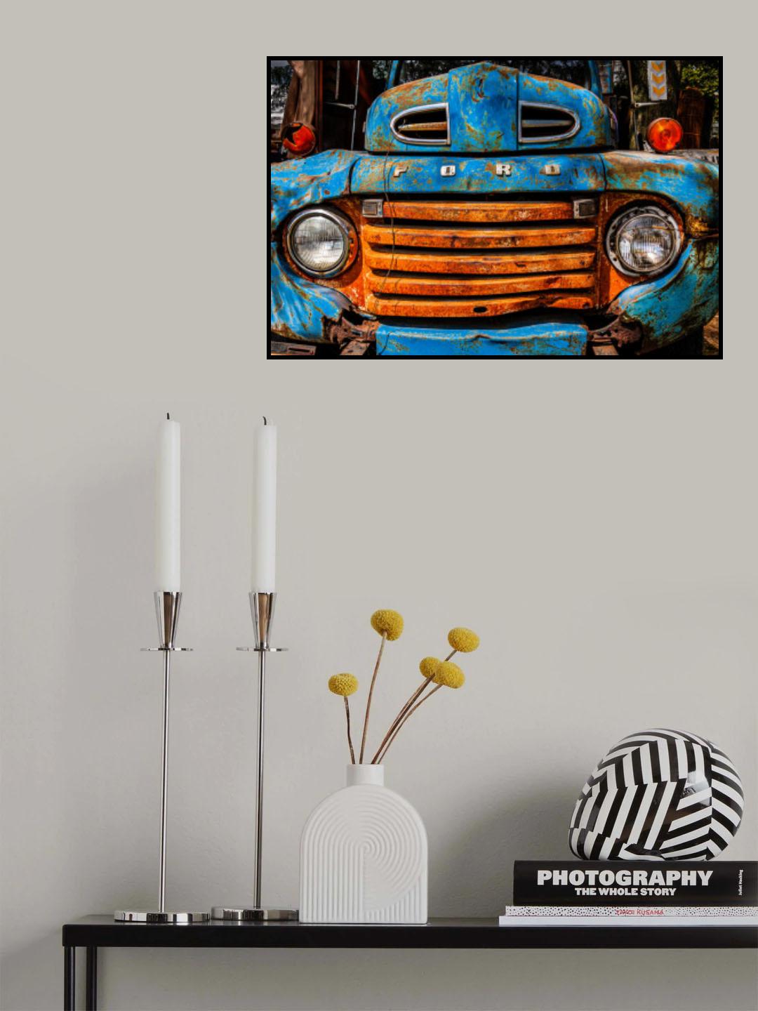 1950's Blue Ford Truck For Sale, #81 Poster och Canvastavla