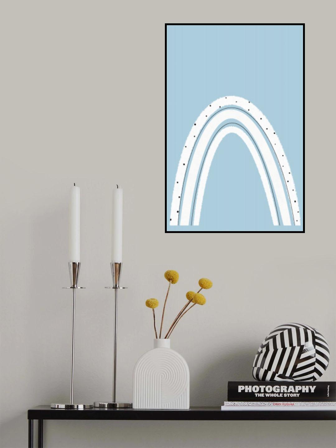 Black and White Rainbow Poster och Canvastavla