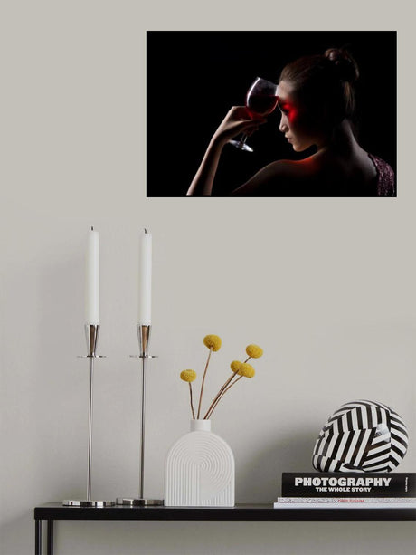 A lady with red wine Poster och Canvastavla