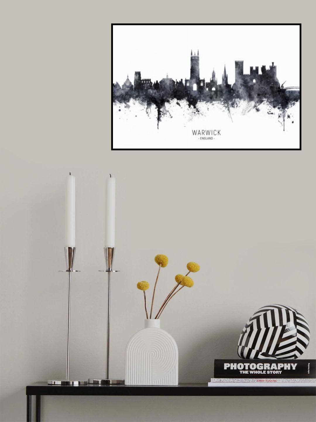 Warwick England Skyline Poster och Canvastavla