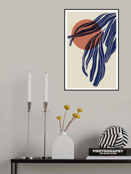 Sunset and leafs Poster och Canvastavla