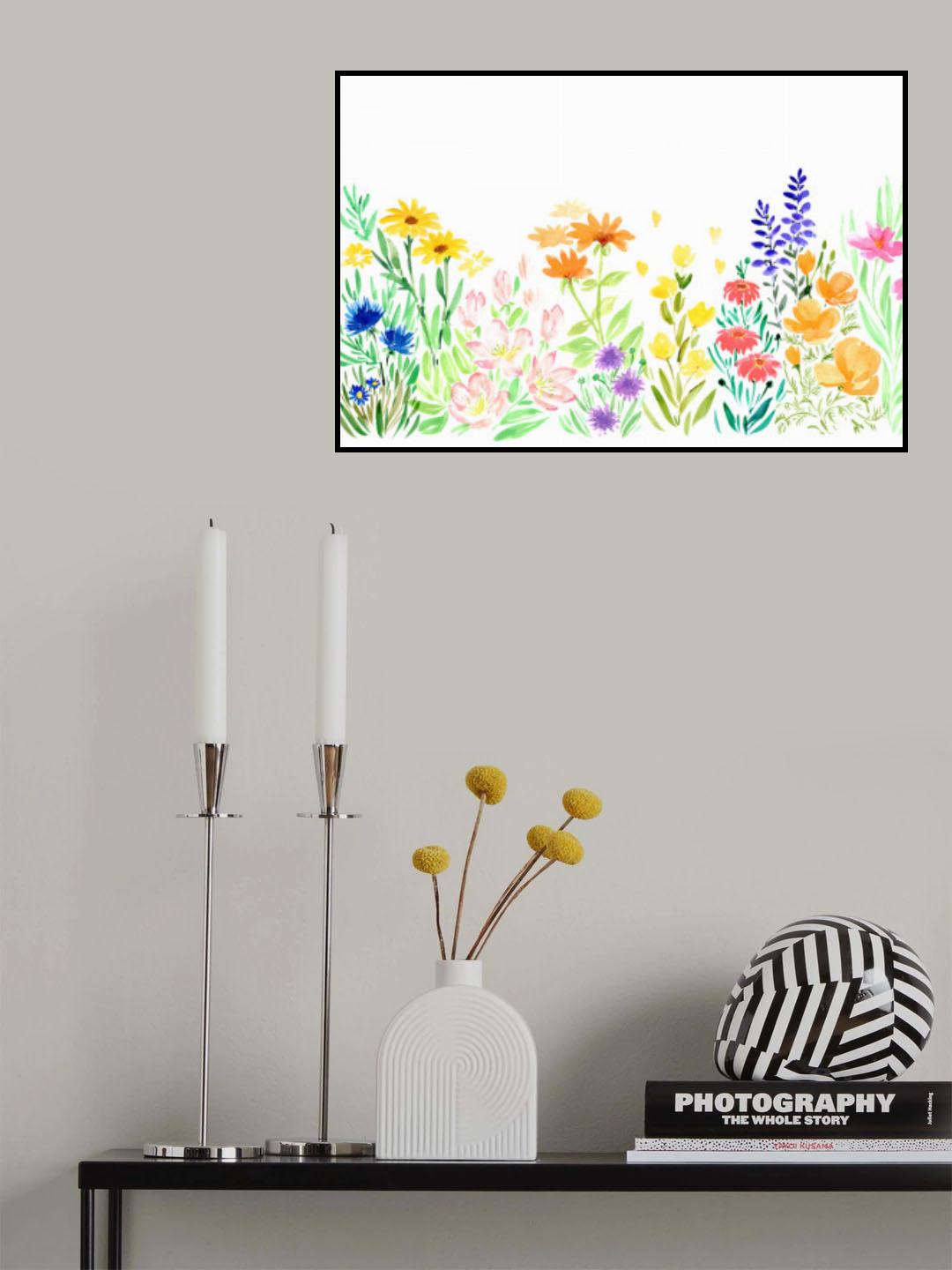 Watercolor wildflowers Poster och Canvastavla