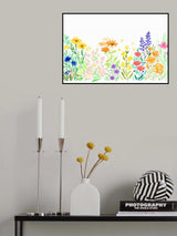Watercolor wildflowers Poster och Canvastavla