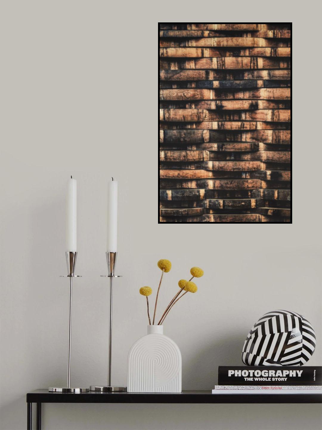 Wine Barrel Slats Poster och Canvastavla