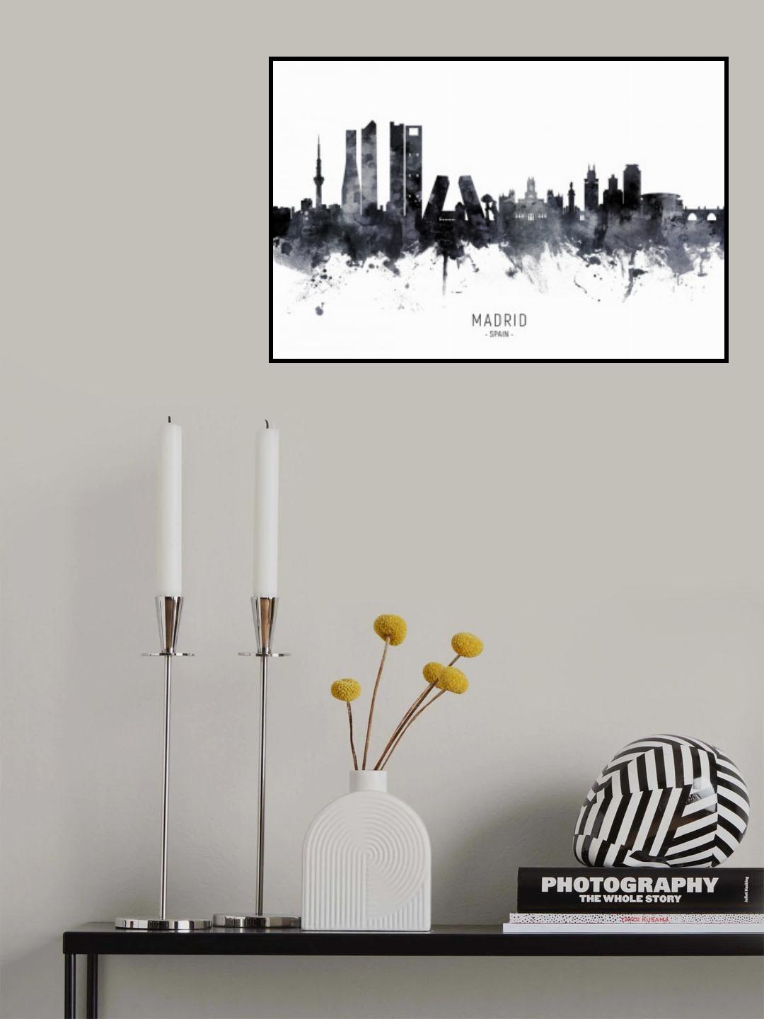 Madrid Spain Skyline Poster och Canvastavla