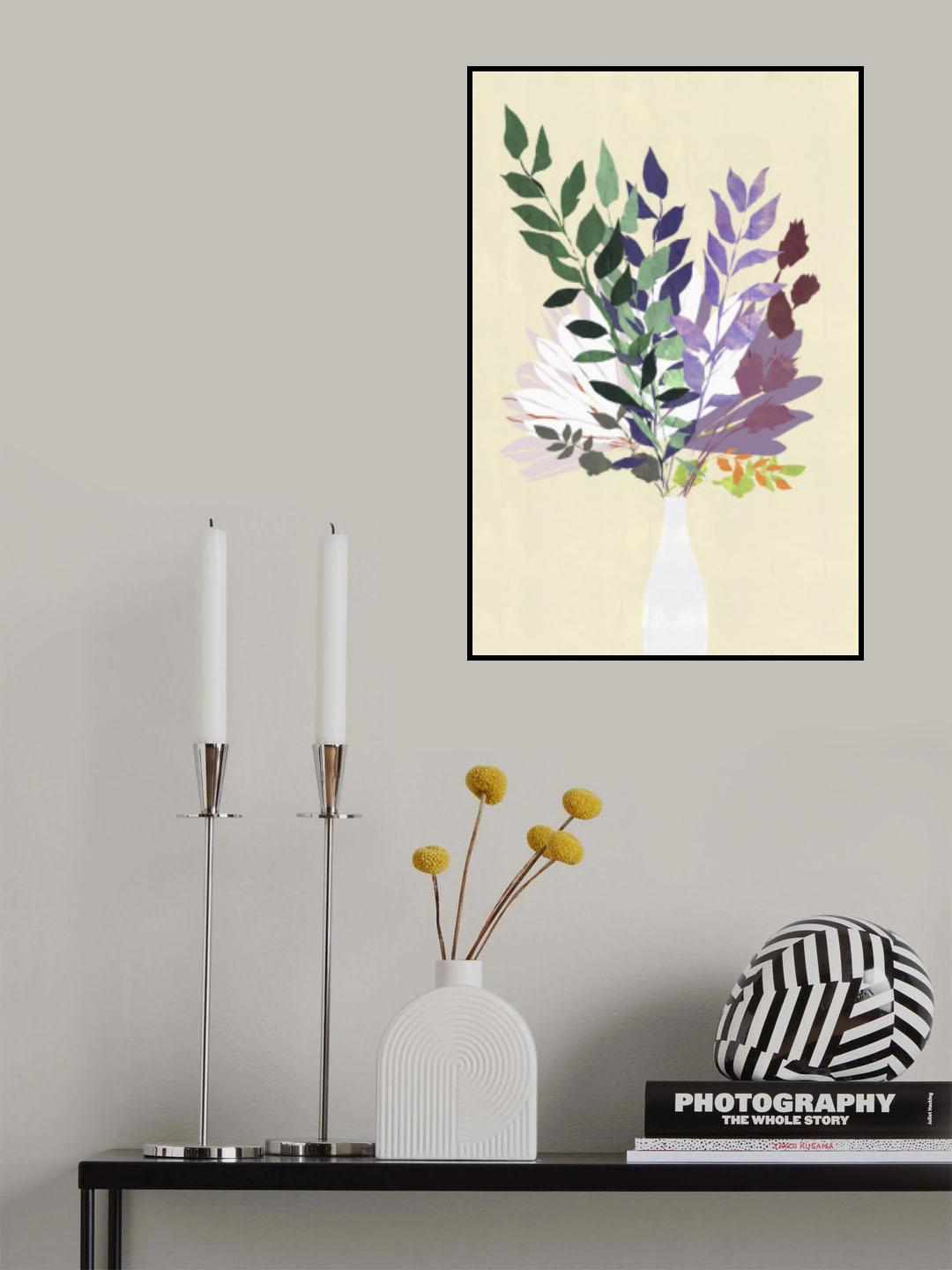Dried Floral Milk Jug Poster och Canvastavla