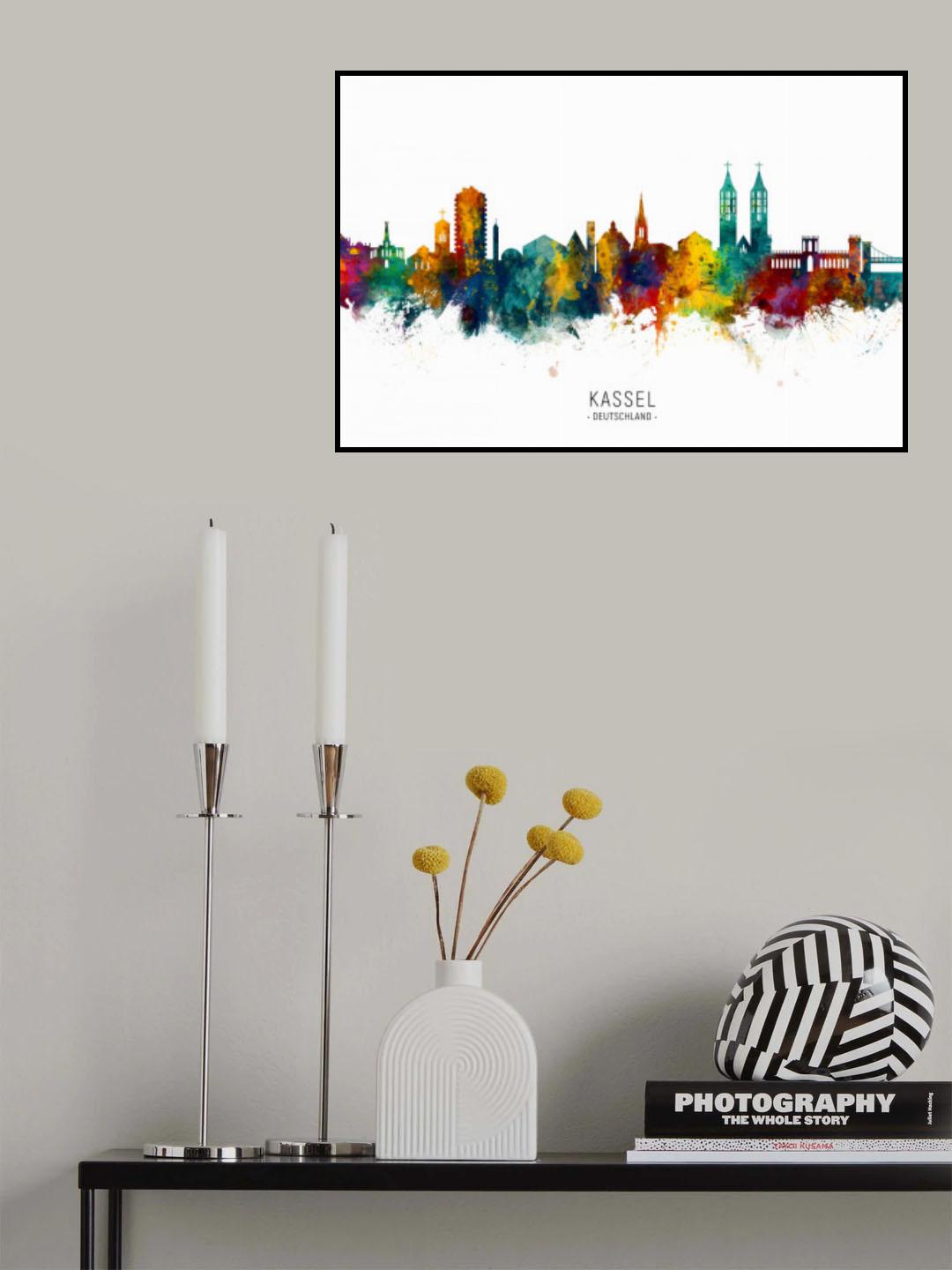 Kassel Germany Skyline Poster och Canvastavla