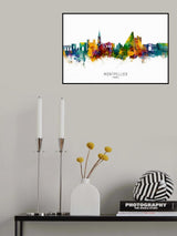Montpellier France Skyline Poster och Canvastavla