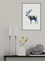 Blue & Yellow Moose Poster och Canvastavla