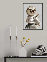 karate sloth Poster och Canvastavla