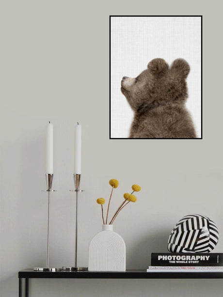 Peekaboo Baby Bear Back Poster och Canvastavla