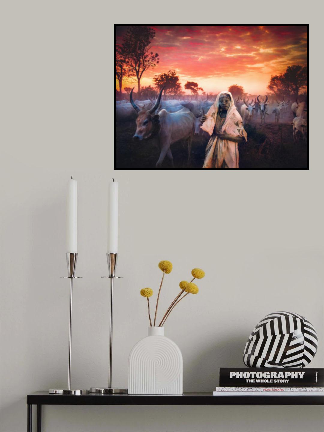 Morning Mundari, South Sudan Poster och Canvastavla