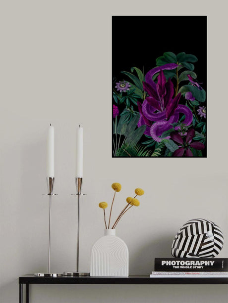 Midnight Jungle Snake Poster och Canvastavla