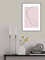 Blush Abstract Poster och Canvastavla