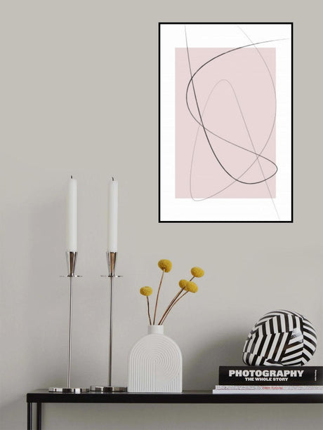 Blush Abstract Poster och Canvastavla