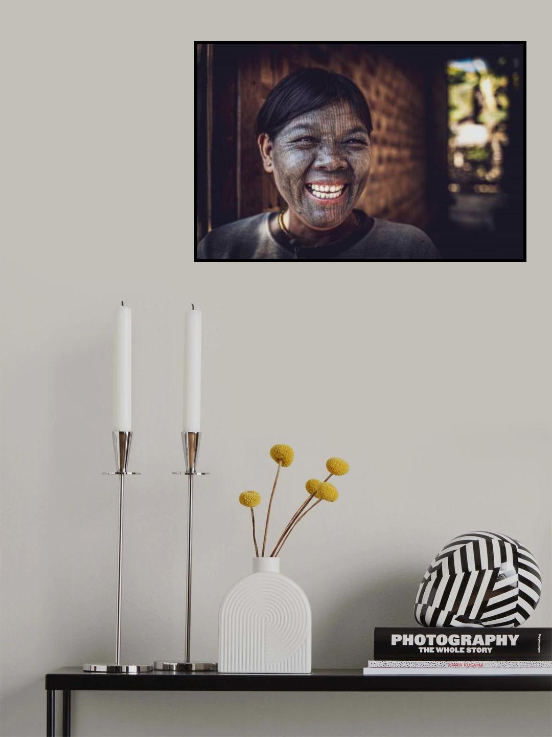 the tatooed chin woman Poster och Canvastavla