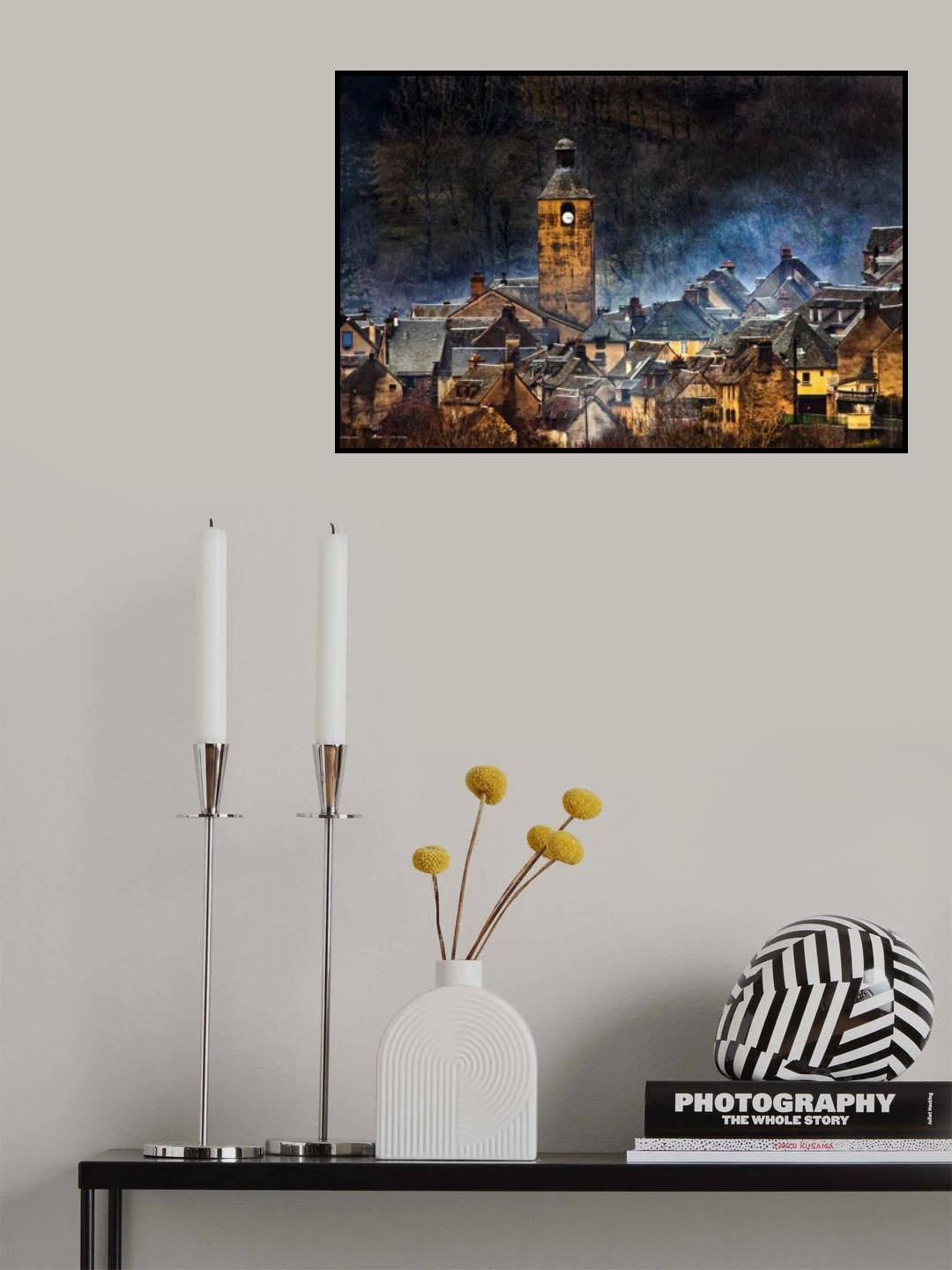 Mountain village in France Poster och Canvastavla