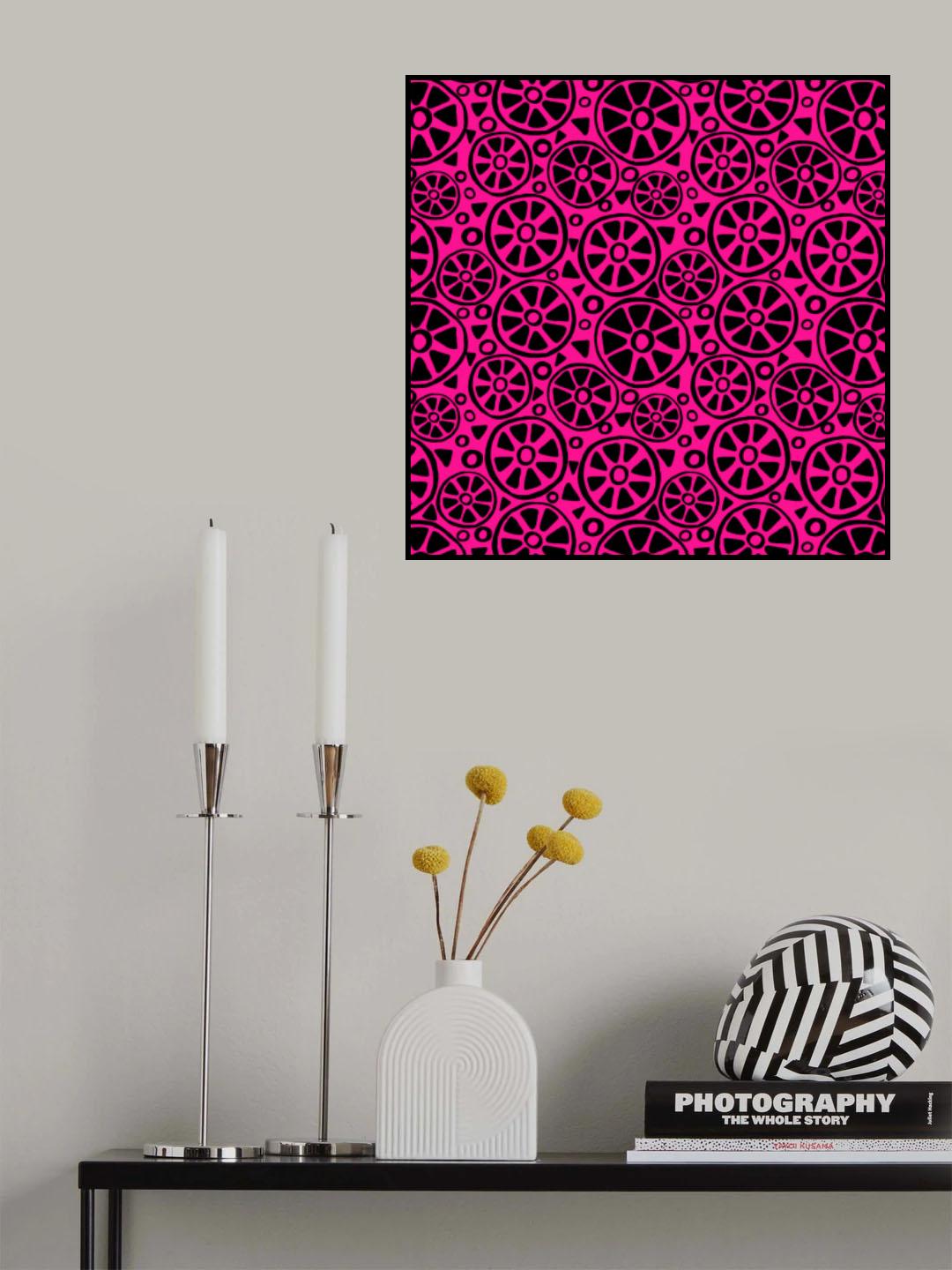 Black On Pink Slices Poster och Canvastavla