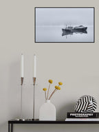 boats in winter Poster och Canvastavla